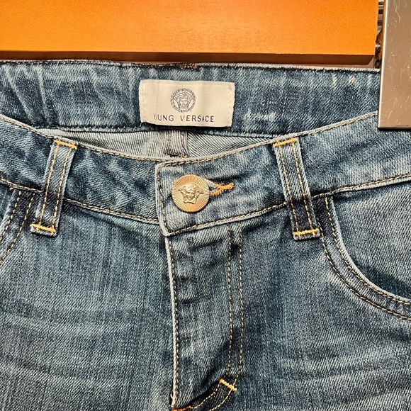 Authentic Versace Kids Straight Leg Blue Jeans - Picture 2 of 10